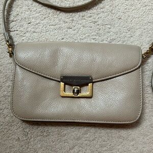 Marc by Marc Jacobs dark beige wallet on chain
